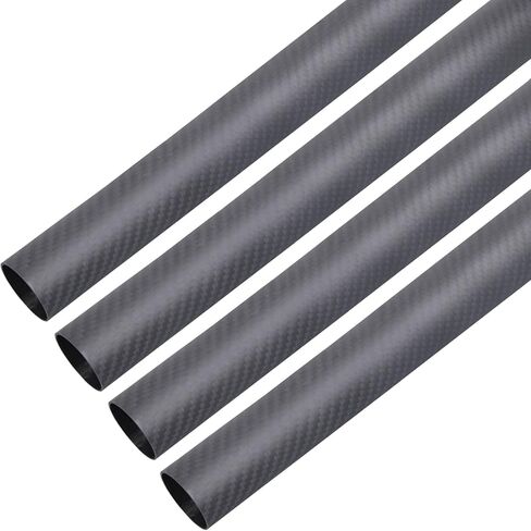 ARRIS 10mm Carbon Fiber Tube, 8mm x 10mm x 500mm Length 3K Roll Wrapped 100% Carbon Hollow Tubing for DIY Craft Matt Surface Black (2 PCS) in Kuwait