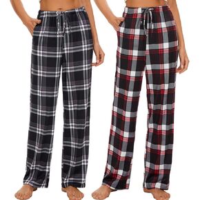 ROSA JUNIO Womens Pajama Pants with Pockets, Soft Drawstring Pajama Bottoms Women, Comfy Causal Sleep Lounge Pants