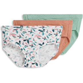 Jockey Women's Underwear Elance Breathe Hipster - 3 Pack, Blue Stardust/Stardust Tropic Bouquet/Marina Blue, 6