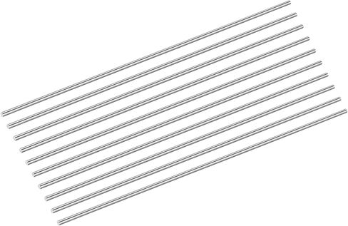 uxcell 20Pcs 304 Stainless Steel Rods, 1mm x 204mm Metal Solid Shaft Round Rod Lathe Bar Stock for Model Plane Cars Ship DIY Craft Metal Working in Kuwait