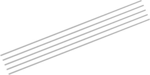 uxcell 20Pcs 304 Stainless Steel Rods, 1mm x 204mm Metal Solid Shaft Round Rod Lathe Bar Stock for Model Plane Cars Ship DIY Craft Metal Working in Kuwait