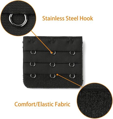 Allegra K 3 هوك 3 صف تمديد حزام حمالة الصدر المشبك الخطافات حزام حمالة الصدر للنساء in Kuwait