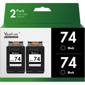 خراطيش حبر معاد تصنيعها من Valuetoner لـ HP 56 & 57 C9321BN C6656AN C6657AN لطابعة Deskjet 5550 5650 5150، Photosmart 7350 7260 7450 7550 7760، PSC 2210 (1 أسود، 1 لون، عبوتان)
