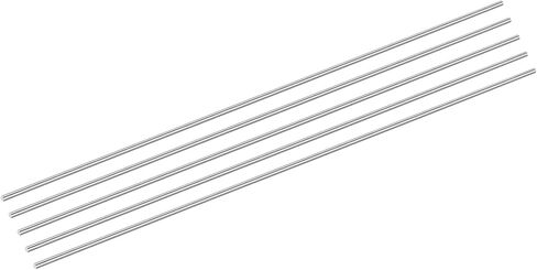 uxcell 5Pcs 304 Stainless Steel Rods, 8.5mm x 153mm Metal Solid Shaft Round Rod Lathe Bar Stock for Model Plane Cars Ship DIY Craft Metal Working in Kuwait