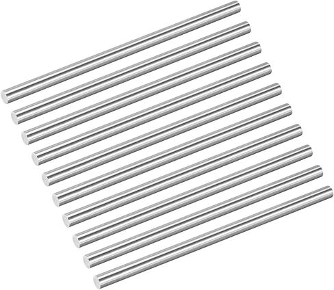 uxcell 5Pcs 304 Stainless Steel Rods, 8.5mm x 153mm Metal Solid Shaft Round Rod Lathe Bar Stock for Model Plane Cars Ship DIY Craft Metal Working in Kuwait