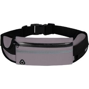 Running Belt Waist Packs,Workout Fanny Pack,Ultra Light Bounce Free Waist Pouch Fitness Workout Belt Sport Waist Pack for Women Men,Adjustable Waistband Bag for All Kinds of Phone (Grey) in Kuwait