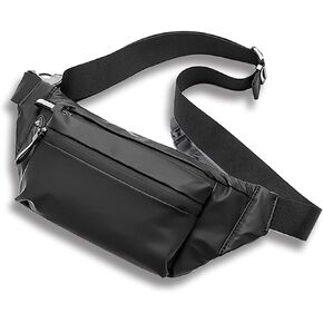 Fanny Pack Crossbody Bags for Women Girls Men Kids Shoulder, Running Belt Bag Leather Phone Pouch, Waterproof Chest Waist Bags for Travel Walking Hiking Cycling Workout Exercise Sports Pocket