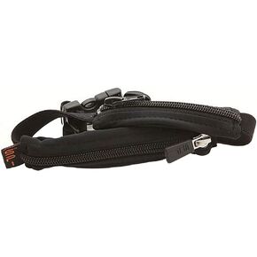 SPIbelt Kids Dual Pocket Belt, Expandable Pocket, Adjustable Waist, No Bounce, No Logo Band, Black with Black Zipper