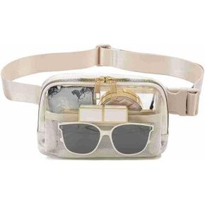 تمت الموافقة على ملعب فاني باك الشفاف، حقيبة حزام شفافة حقيبة خصر شفافة مع حزام قابل للتعديل للرجال والنساء والرياضات والتسوق والسفر والمشي لمسافات طويلة والجري والشاطئ والحفلات الموسيقية. in Kuwait