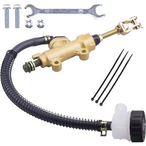 Universal Rear Brake Master Cylinder Compatible with 70cc 90cc 110cc 125cc ATV/Chinese Dirt Bike/Yerf Dog 150cc Arctic Cat 700 EFI 2006 Roketa Taotao Yard Card 150cc Go Karts(GOLD)