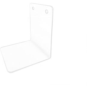 2pcs L Shaped Clear Acrylic Book Stand Display Book Stand Holder Bookshelf Table Menu Display Stand Holder Notebooks Table Picture Album and Brochure Holder