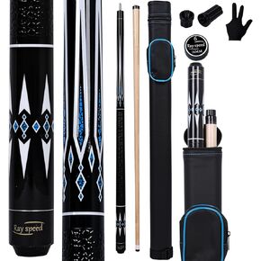 Pool Cue Stick Low Deflection Shaft Billiard Cue Stick with Hard Case 19-20 oz Professional Pool Stick