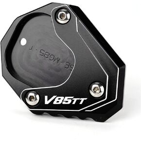 Motorcycle Kickstand Extension Support Plate Pad Side Stand Enlarge Fit For Moto Guzzi V85TT 2022 2021 2020 V 85 TT V85 TT (Black)