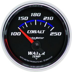 Auto Meter 6137 Cobalt Short Sweep Electric Water Temperature Gauge