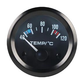 WATERWICH 2" 52mm Water Temperature Gauge 40-120℃ with LED Backlight Water Temp Thermometer Meter Kit DC12V for Ship Car Truck Vehicle Automotive Boat Marine