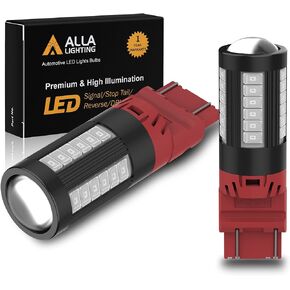 Alla Lighting WT21/7W WTY21W/7W LED Bulbs, Super Bright Rear Brake, Tail, Turn Signal Lights Bulbs Replacement 12V (6000K Xenon White)