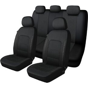 AKAUTO Front Seat Covers 3D Air Mesh, Car Seat Cover Full Coverage Protection, Automotive Seat Covers, Airbag Compatible, Universal Seat Covers Fit for SUV, Trucks, Sedans (Black)