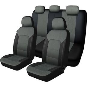 AKAUTO Front Seat Covers 3D Air Mesh, Car Seat Cover Full Coverage Protection, Automotive Seat Covers, Airbag Compatible, Universal Seat Covers Fit for SUV, Trucks, Sedans (Black)