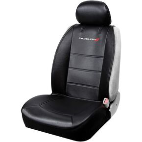 Plasticolor 008595R01 Dodge Logo Universal Fit Car Truck or SUV Sideless 3-Piece Seat Cover w/Head Rest , Black