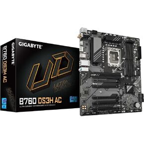 GIGABYTE B760 DS3H AC (rev. 1.0/1.1) LGA 1700 Intel B760 ATX Motherboard with DDR5, 2* M.2, PCIe 4.0, USB 3.2 Gen 2 Type-C, GbE LAN, Q-Flash Plus, PCIe EZ-Latch
