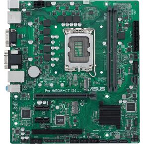 ASUS Pro H610M-CT D4-CSM LGA 1700(Intel 12th Gen&Intel vPro)TCO-optimized Commercial Motherboard( PCIe 4.0,DDR4, DP/HDMI/D-Sub,USB 3.2 Gen 2,M.2 E slot,TPM IC onboard,SMBUS,ACCE, Boot Defender)