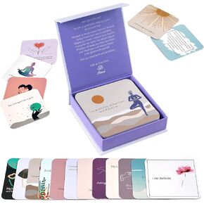 Positive Affirmations Cards for Women | Motivational Cards with Thought-Provoking Questions, Daily Affirmations for Women | Mindfulness Cards, Inspirational Cards, Meditation Cards