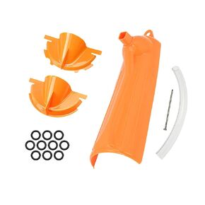 HDBUBALUS Primary Case Oil Fill Funnels Drip Free Oil Filter Funnel Set with 10 Pack Primary Drain Plugs Compatible with Harley Orange