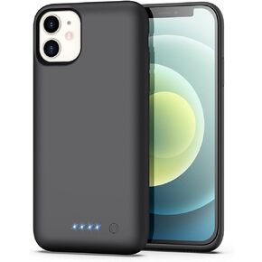 Battery Case for iPhone 11 Newest【6800mAh】 Protective Rechargeable Charging Case for iPhone11 External Battery Pack for iPhone 11 Portable Charger Case (6.1 inch) - Black