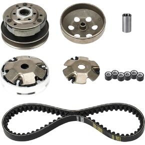 GY6 50cc Clutch Set Fit for GY6 50cc 4-Stroke Engine Scooter ATV Taotao Roketa Sunl Include Clutch Assembly Variator Assembly 669 Belt