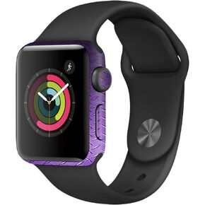 MightySkins Skin Compatible with Apple Watch Series 2 38mm - Purple Diamond Plate | Protective, Durable, and Unique Vinyl Decal wrap Cover | Easy to Apply, Remove, and Change Styles | Made in The USA
