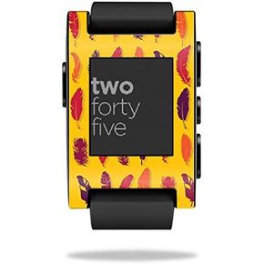 MightySkins Skin Compatible with Pebble Smart Watch – Feathers | Protective, Durable, and Unique Vinyl Decal wrap Cover | Easy to Apply, Remove, and Change Styles | Made in The USA