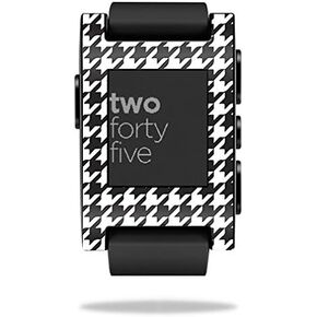 MightySkins Skin Compatible with Pebble Smart Watch – Houndstooth | Protective, Durable, and Unique Vinyl Decal wrap Cover | Easy to Apply, Remove, and Change Styles | Made in The USA