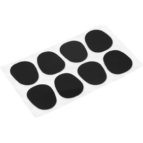 Mouthpiece Patches, Mouthpiece Pad Patch Cushion for Soprano Alto Tenor Saxophone Sax Clarinet (Big Oval 0.5mm Black)