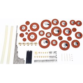 Alto Saxophone Repair Kits, 128pcs Alto Saxophone Replacement Parts DIY Alto Saxophone Repair Tools with Screws, Sound Hole Pad, Nut, Reed, Springs for Alto Sax Maintenance, Sax Enthusiasts