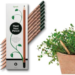 أقلام رصاص بعلبة خشبية | الطبعة الأصلية | أقلام رصاص خشبية قابلة للزراعة من الجرافيت مشحذ مسبقًا من HB مع بذور الزهور والأعشاب والخضروات | هدية مثالية للرسم والرسم والتظليل | 8 عبوات in Kuwait