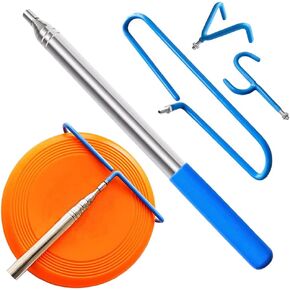 مسترد قرص الجولف، مسترد عمود القرص المتداخل المحمول القابل للتمديد، أداة انتزاع 3 في 1 مع خطاف يمتد إلى 16 قدمًا للرياضات الخارجية in Kuwait