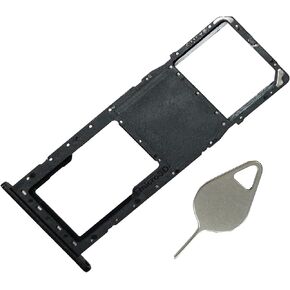 A01 Single SIM Card Tray,Micro SD Card Tray Holder Replacement for Samsung Galaxy A01 SM-A015F SM-A015G SM-A015M 6.4Inch (Black Color)