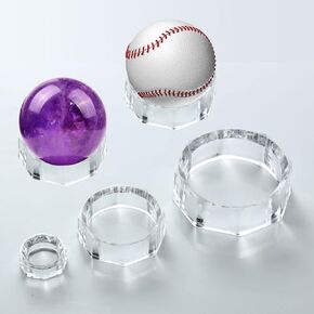 (18PCS) Octagons Baseball Display Stand,Spheres Holder,Clear Baseball Ring,Sphere Stand,Round Display Stand for Golf Ball,Baseball, Softball, Tennis Ball, Spheres, Marbles (Small, Medium, Large) in Kuwait