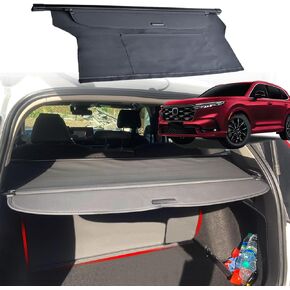 Cargo Cover for 2023 2024 Honda CRV Accessories, Compatible with 2023 2024 Honda CRV Accessories(Include Hybrid) Retractable Trunk Cover with Seat Back Cover Protector Security Cover Shade