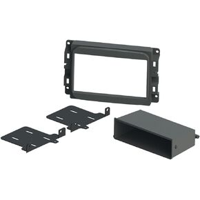 Scosche CR1298B Compatible with 2013-2018 Ram Truck ISO Double DIN & DIN+Pocket Dash Kit, models w/Base level radios/trim pkg Black