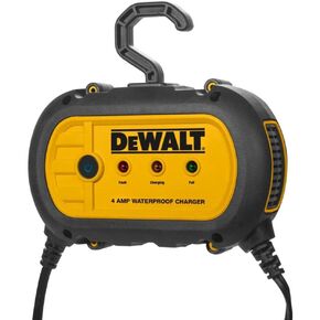 DEWALT DXAEWPC4 Fully Automatic 4 Amp 12V Waterproof Battery Charger/Maintainer with Cable Clamps