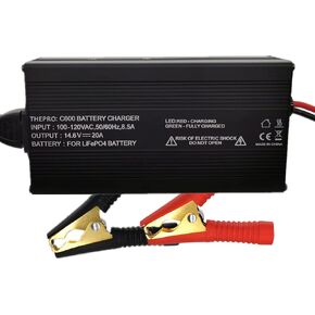 12V 20A LifePO4 Battery Charger 14.6V Smart Charger and Maintainer for LiFePO4 Lithium-Iron Deep Cycle Rechargeable Batteries in Kuwait