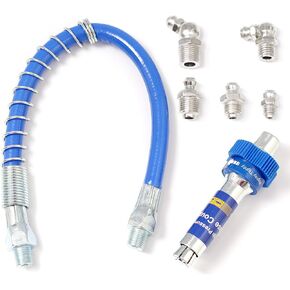 High Pressure Grease Coupler, 10th Generation Quick Connect Grease Coupler Fittings Hose Extensions, Lock Clamp Type Heavy-Duty Grease Gun Tip Adapter Nozzles Fits All Grease Fast Lock and Release