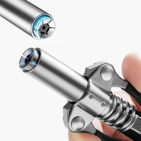 6PCS Grease Gun Tips, Contain 4PCS 1/8 Inch NPT Threads 18G Grease Gun Needle Tips and 2PCS Narrow Grease Needle Dispenser for Lubricating, Used in Narrow Space & Deep Hole Metal