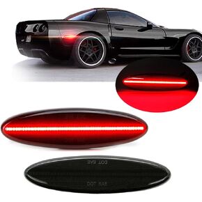 Xinctai LED Rear Fender Side Marker Light Turn Signal Lamp Compatible with Chevrolet Chevy Corvette C5 Z06 1997 1998 1999 2000 2001 2002 2003 2004 (Clear Lens)