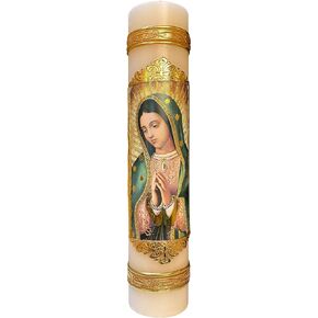 Our Lady of Guadalupe Bust Candle Cirio de la Virgen de Guadalupe Rezo Oración