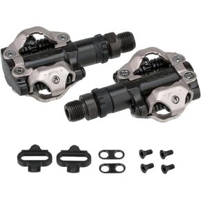 PD-M520 Mountain Bike Pedals Compatible with Shimano Clipless MTB SPD Pedal with SM-SH51 Cleats