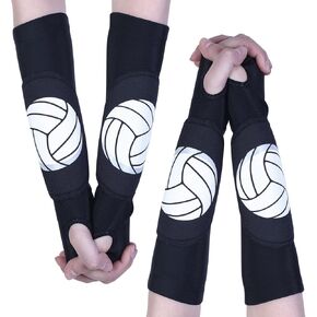 Bonuci 2 أزواج من الأكمام الكرة الطائرة للفتيات الكرة الطائرة حارس المعصم الكرة الطائرة وسادات الكوع تمرير الأكمام الساعد حامي اليد الكرة الطائرة مع وسادة حماية وفتحة الإبهام للشباب النساء الرجال in Kuwait