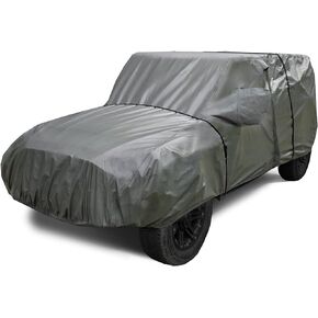 غطاء سيارة جيب من شركة Leader Accessories مقاوم للماء في جميع الأحوال الجوية مع باب بسحاب واثنين من الأشرطة الإضافية المقاومة للرياح بطول 23 قدمًا ونافذة تهوية الهواء تناسب السيارات حتى 192.2 بوصة in Kuwait