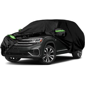 Waterproof Car Covers Replace for 2017-2024 VW Atlas, 6 Layers All Weather Custom-fit Car Cover with Zipper Door & Windproof Bands for Snow Rain Dust Hail Protection (Atlas)